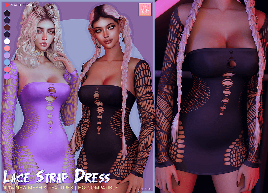 Платье Lace Strap Dress